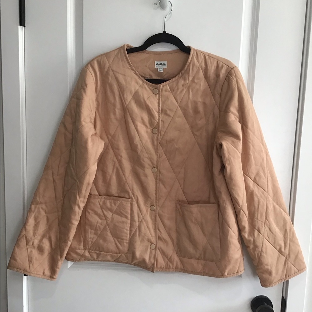 Rhythm Light Brown Quilted Utility Jacket